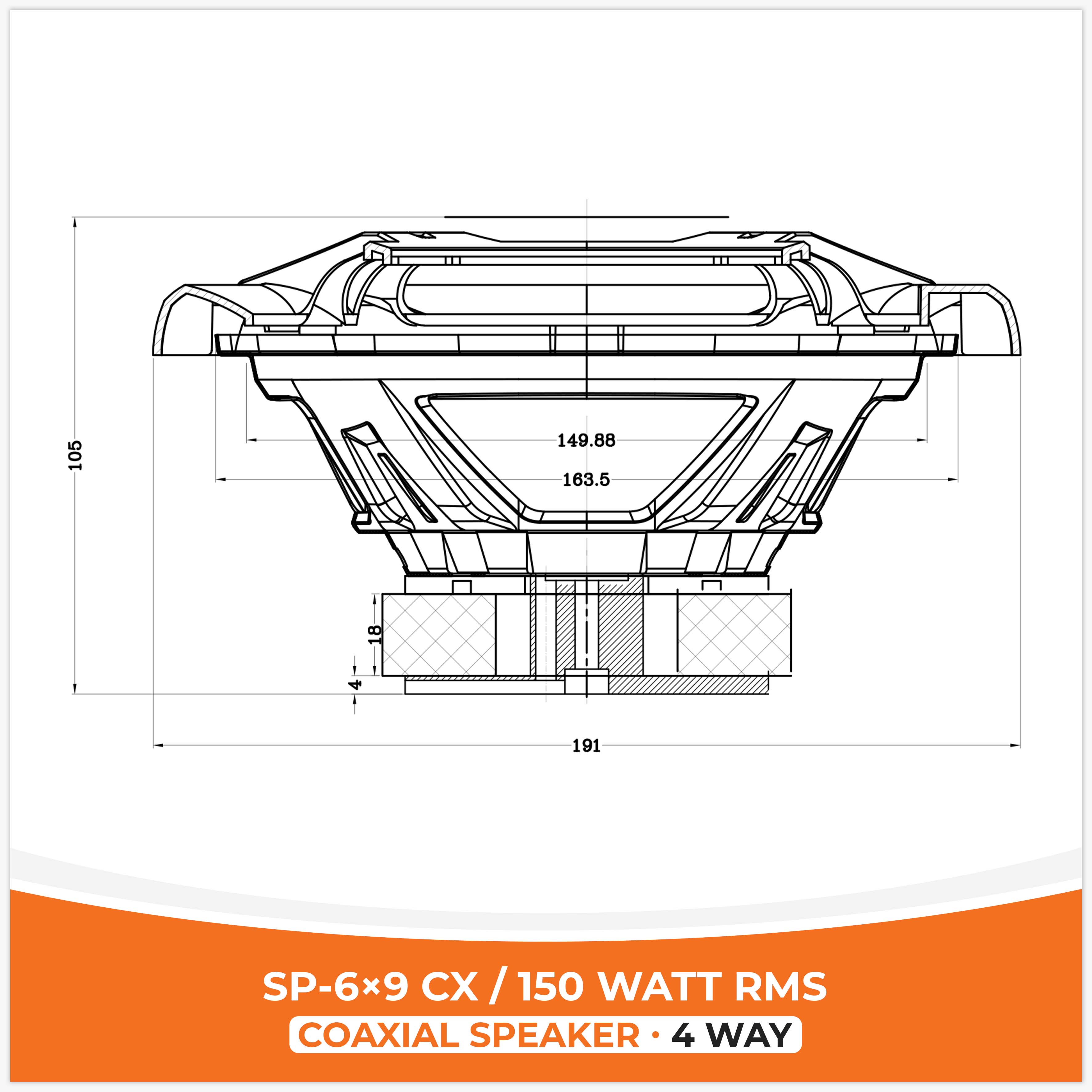 SP 6X9CX COAXIAL SPEAKERS 6X9