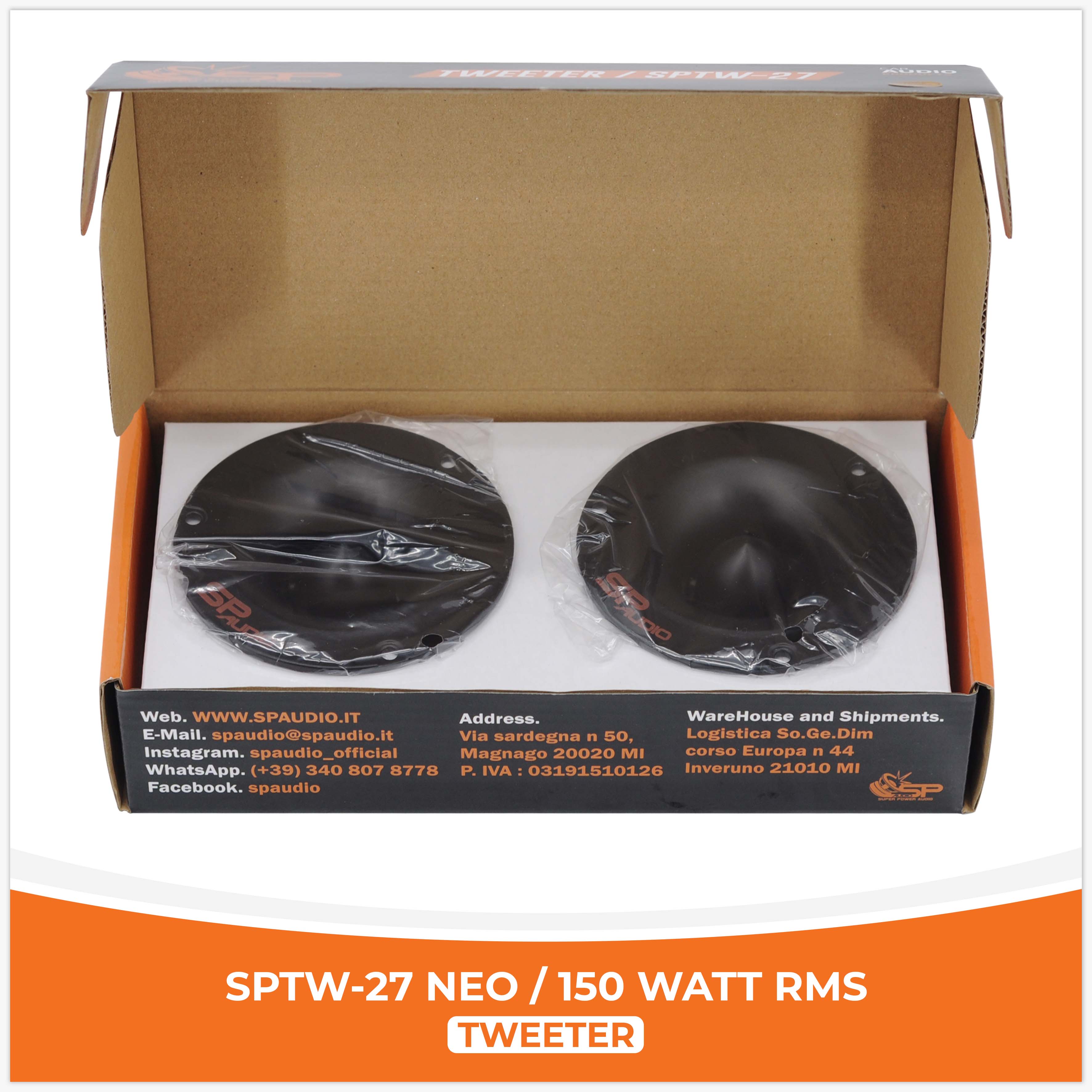 SP TW 27 BULLET TWEETER NEO MAGNET 150W RMS (PAIR PRICE)