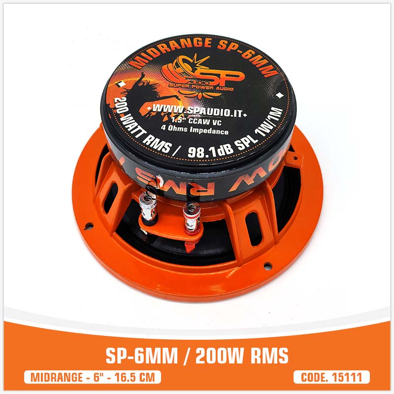SP 6MM MIDRANGE ESTREMO 6,5"/16,5CM  200W RMS (PREZZO COPPIA)