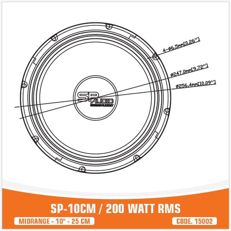 SP 10CM MIDRANGE BEST SELLER 10"/25CM 200W RMS (PREZZO COPPIA)